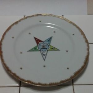 vintage Masonic Eastern Star Ceramic dish Saucer